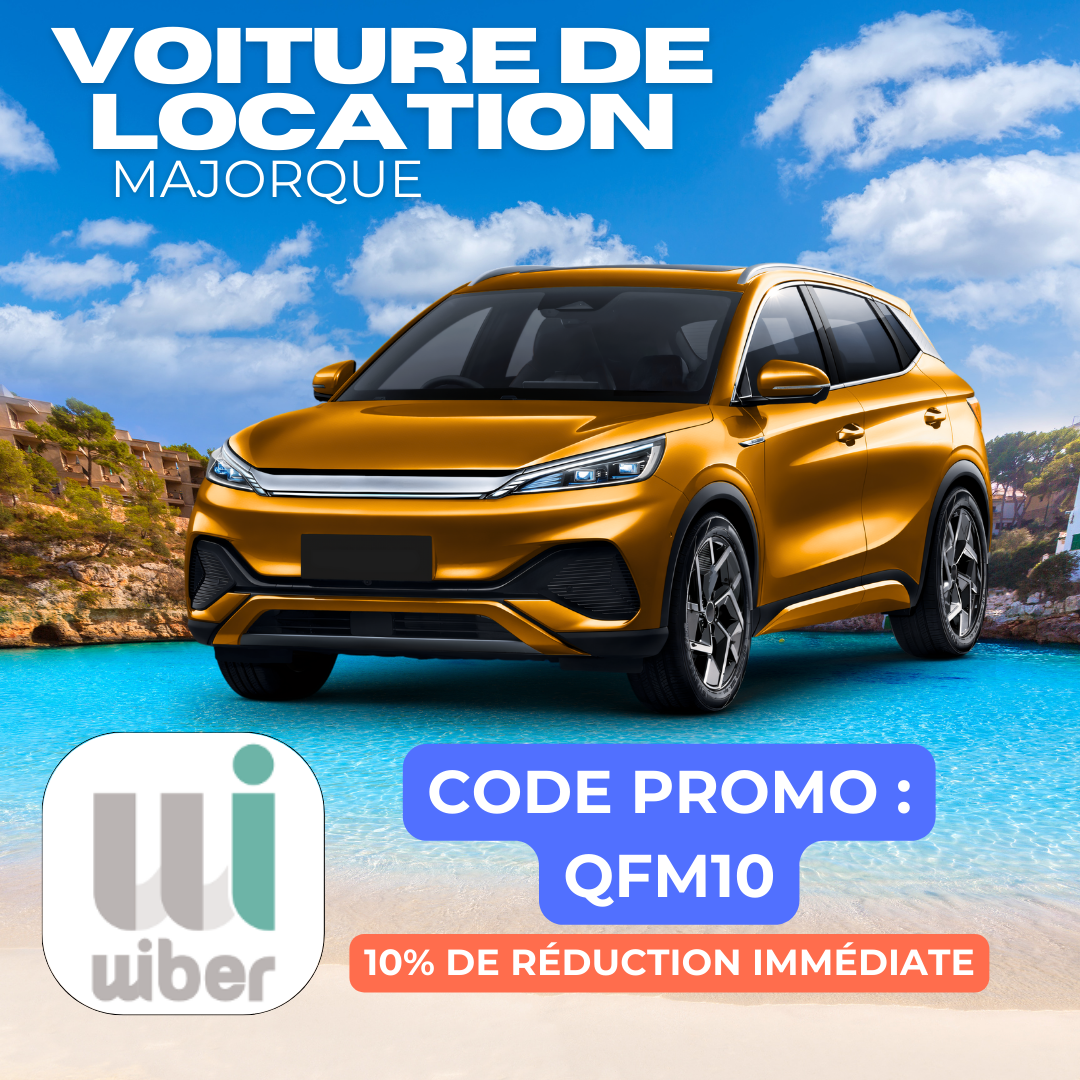 Louez une voiture à Majorque avec Wiber et profitez de 10 % de réduction immédiate !